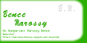 bence marossy business card